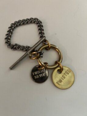 Twisted Silver Mixed Metal Capture Bracelet. New, never worn